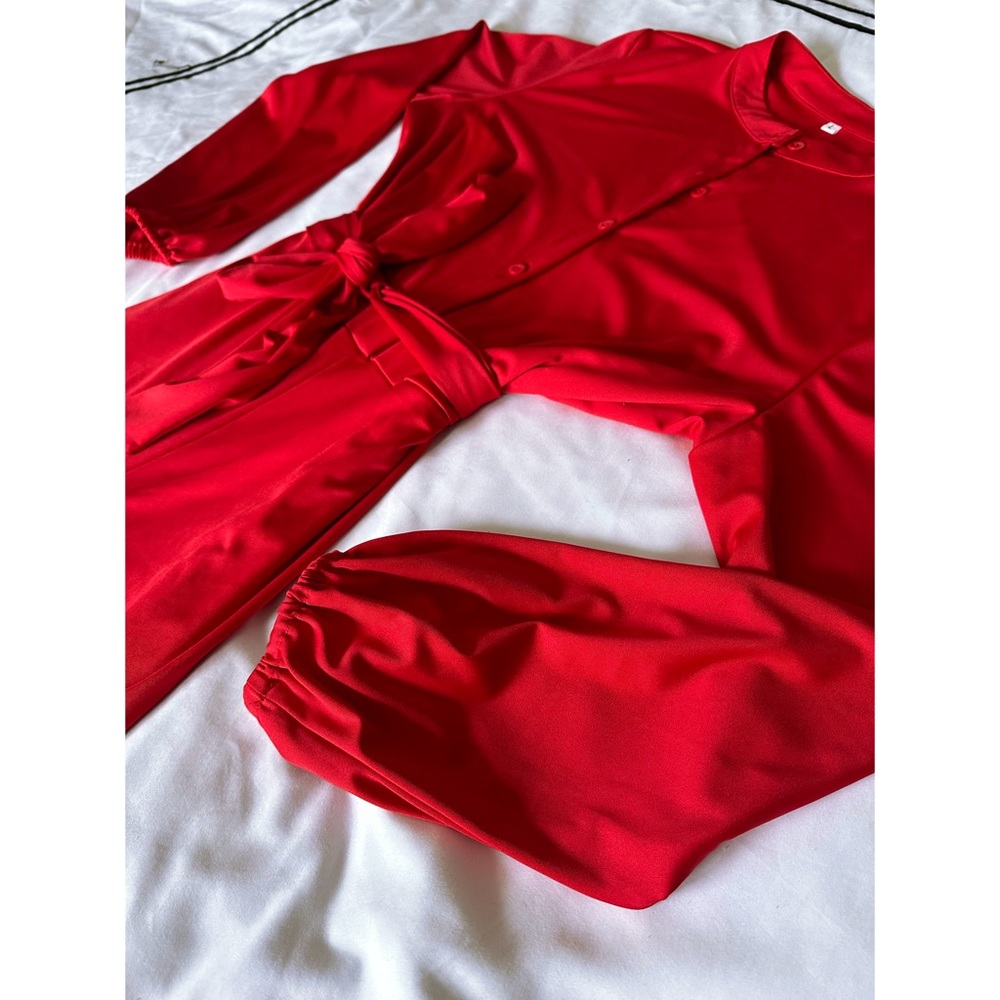 Red Long Sleeve Jumper